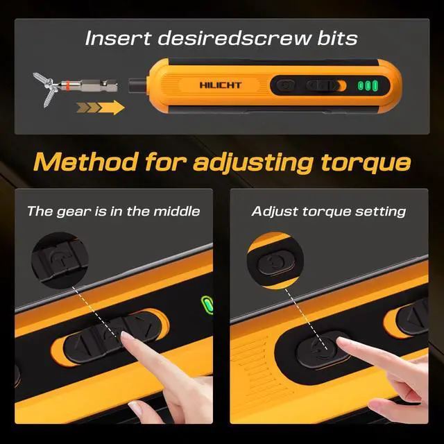 Alt view image 6 of 7 - Precision Electric Screwdriver Set, 4V Cordless Mini Power Screwdriver with Push-to-Start & Button, 26 S2 Steel Bits, USB-C Rechargeable for Electronics, PC Repair & Furniture Assembly