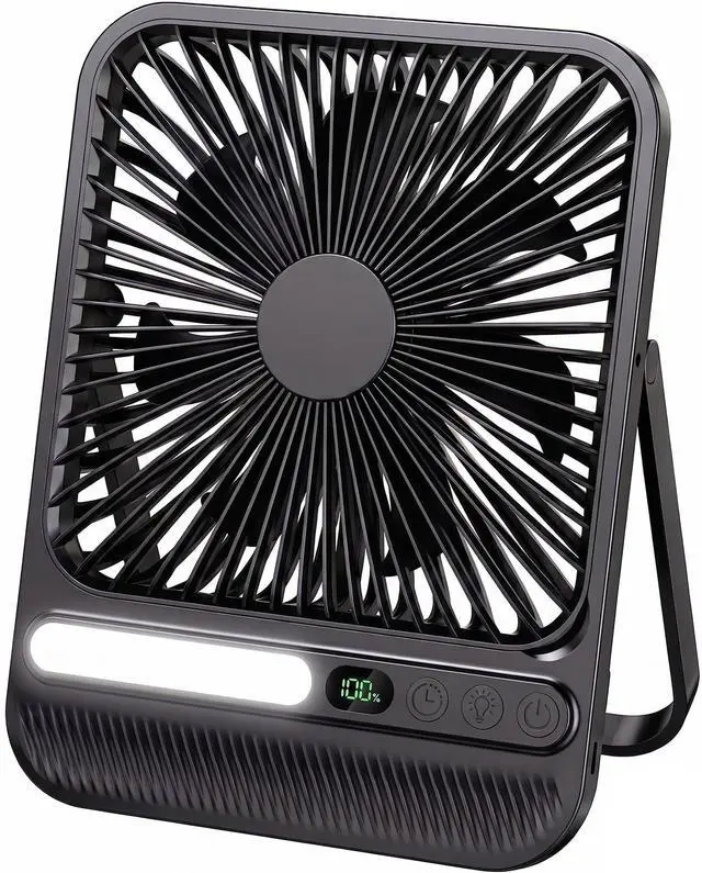 Main image of 7-Inch Portable Travel Fan, Cruise Ship Approved, 28H 8000mAh Ultra-Thin Quiet Rechargeable Battery Operated Desk Fan with Timer & LED Display for Bedroom, Office, Camping