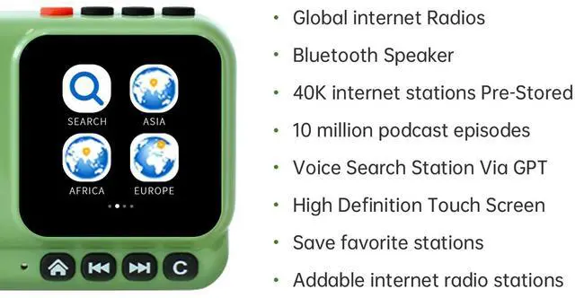 Alt view image 3 of 7 - Voyager Bluetooth Speaker Wireless Internet Radio with WIFI/4G,World Radio Station,BT5.3, Electronics for Home/Travel/Outdoor mini Portable Speaker