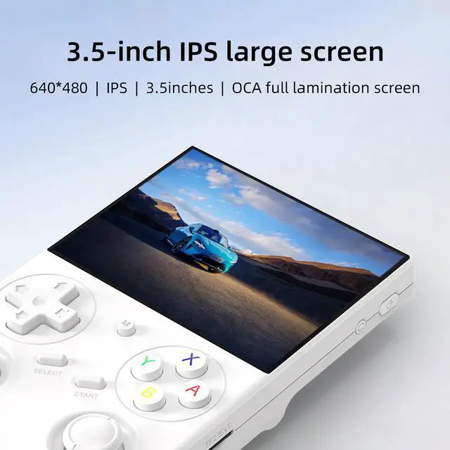 Alt view image 2 of 6 - RG35XX Pro Handheld Game Consoles RG35XXPro Retro Gaming Console with 64GB Card 4353 Games Video Game Console Linux 64 Portable Pocket Arcade Support 30+ Simulators WiFi Bluetooth HD Output White