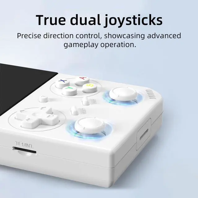 Alt view image 3 of 6 - RG35XX Pro Handheld Game Consoles RG35XXPro Retro Gaming Console with 64GB Card 4353 Games Video Game Console Linux 64 Portable Pocket Arcade Support 30+ Simulators WiFi Bluetooth HD Output White