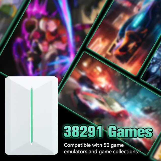 Alt view image 3 of 7 - Retro Game Console Hdd 500GB, Plug and Play Video Game Console with Built in 38291 Game, Emulator Console Compatible with 50 Game Emulators, Playnite&Retrobat 2 Game Syatem in 1, Portable Game Console