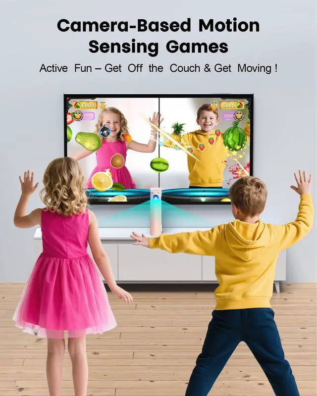 Alt view image 6 of 7 - Interactive Motion Gaming Console for Kids: Educational AR Learning Games (28+) for Ages 4+ Boys & Girls - Boost Coordination Fitness & STEM Skills Motion-Sensing Video Game System