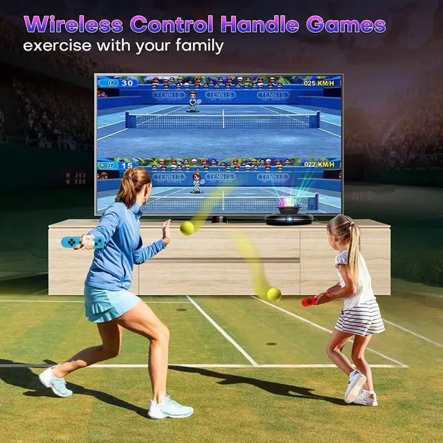 Alt view image 5 of 7 - TV Game Console with 200+ Games,Handheld Video GameConsole for Kids, GameSystem with AR Gun Game for Boys,2 GameController, TV Plug& Play, Xmas Birthday Toy Gift for Boys Girls Age
