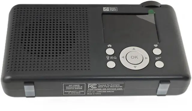 Alt view image 7 of 7 - WR-23F Portable FM Internet Radio 2.4 Color LCD Built-in Battery Wi-Fi Bluetooth (Black)