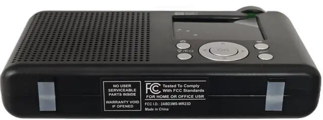 Alt view image 6 of 7 - WR-23F Portable FM Internet Radio 2.4 Color LCD Built-in Battery Wi-Fi Bluetooth (Black)