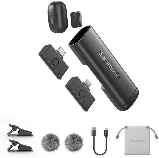 Main image of Air SE Wireless Lavalier Microphone for for iPhone & Android Dual Receiver (USB-C + Lightning), AI Noise Cancellation, 48kHz/24bit for YouTube, Podcast, Interview