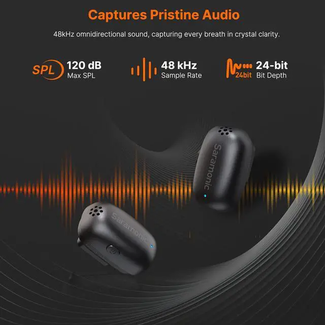 Alt view image 3 of 7 - Air SE Wireless Mini Microphone for iPhone 17/16/15 & Android, 48kHz/24-bit, AI Noise Cancellation, Clip on Content Creator Microphones for Interview YouTube TikTok Podcast Vlogging