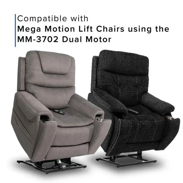 Alt view image 3 of 7 - 10-Button 5-Pin Replacement Remote Hand Control for Mega Motion Power Recliner with Lift (MM3702) - (CTL1804039) for MegaMotion Power Chairs with MM3702 Dual Motor Assembly
