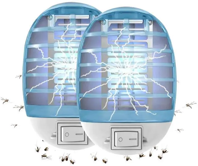 Main image of Bug Zapper Indoor,Fly Traps,Flying Insects,Electronic Insect Killer Fly Insect Trap Plug-in Mosquitoes Killer Mosquito Zapper with Blue Lights for Living Room,Kitchen,Bedroom (2Packs)