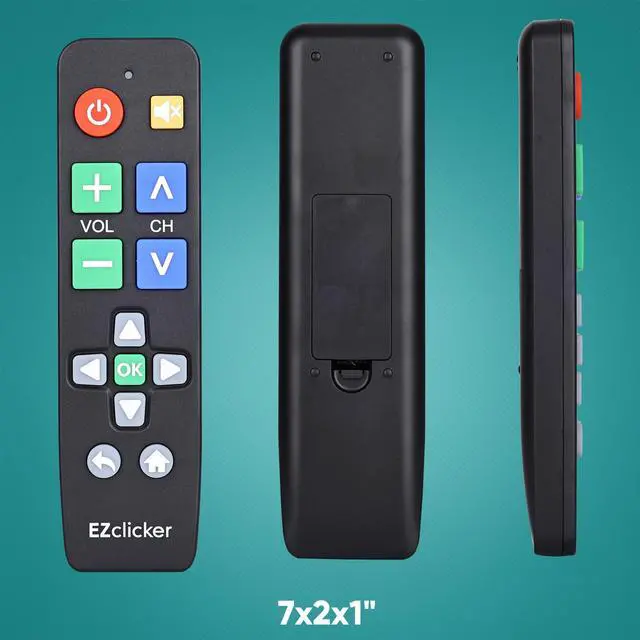 Alt view image 6 of 7 - Big Button TV Remote for LG TVs Only, Easy to Use (Black) | Big Button, Simplified, Great for Seniors (2xAAA Batteries not Included)