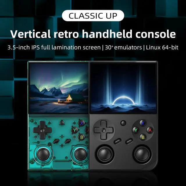 Alt view image 2 of 7 - Retro Handheld Game Console,Portable Game with 3.5 Inch IPS Screen,with 64G TF Card Pre-Installed 4353 Games Supports 5G WiFi Bluetooth HDMI and TV Output 35XXPRO