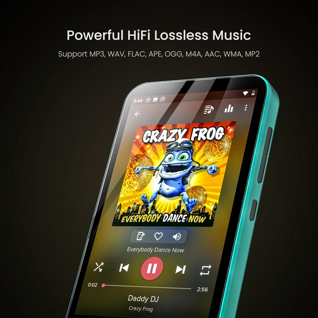 Alt view image 4 of 4 - 80GB Kids MP3 Player with Bluetooth, Pre-Installed Spotify, Spotify Kids, Audible, 4" WiFi MP4 Music Player (Blue)