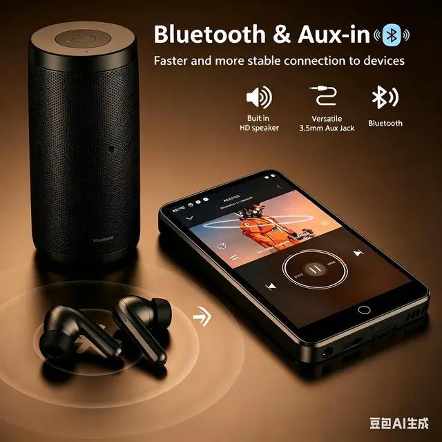 Alt view image 3 of 7 - 80GB MP3 Player with Bluetooth and WiFi, Diofox Music Player with Spotify,Pandora,Amazon Music,4" Touch Screen Android MP4& MP3 Player for Kids with Libby,Audible,Spotify Kids(Black) (Black)