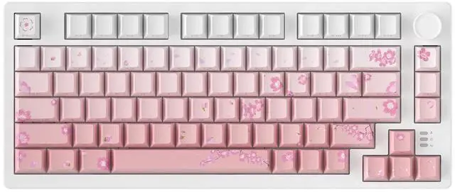 Main image of EK75PRO Sakura Pink 75% Mechanical Keyboard,Creamy Wireless Gaming Keyboard with Knob,RGB Backlit,Gasket Custom Structure,Side Printed PBT Keycaps,Hot Swap,2.4Ghz/BT5.1/USB-C, for Win/MAC