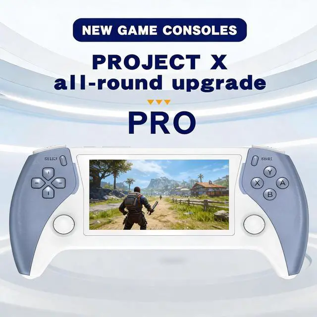 Alt view image 3 of 7 - Handheld Video Game Console4. 3-inch IPS Screen Portable Retro Gaming Consle ,Linux System 64GB,20+ Emulator ,15000+ Games, Emulator Handheld with HD Output Black