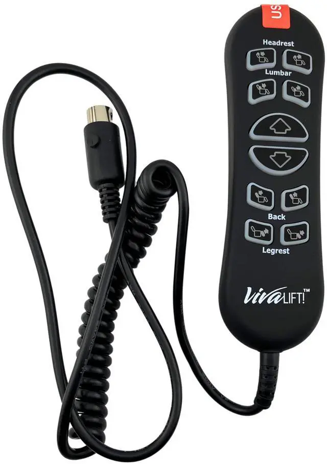 Main image of 10-Button 5-Pin Replacement Remote Hand Control for Pride VivaLift Lift Chair (Standard & Early Version Viva Lift 2) - (CTL1707190) for Standard & Early Version VivaLift 2 Models