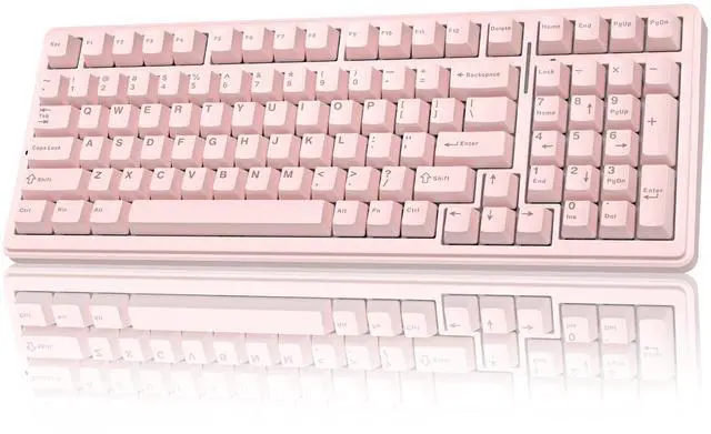 Main image of F99 Wireless Mechanical Keyboard-Silent Version,Tri-Mode(BT5.0/2.4GHz/USB-C),Gasket Structure,Hot Swappable Mechanical Keyboard with Pre-lubed Linear Switches,RGB Backlit PC Gaming Keyboards,Pink