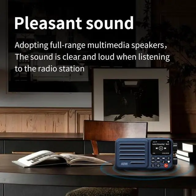 Alt view image 6 of 7 - A8W Internet Radio Portable Smart Receiver WIFI/4G Global Version Radio Speaker with FM,TF Card,All World Radios,for Home with WiFi,Digital Radio,choyoung Navy Blue