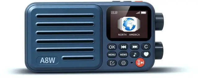 Main image of A8W Portable Smart Internet Radio Receiver WIFI/4G Speaker with FM,Micro-SD Card,All World Radios,for Home with WiFi,Digital Radio,choyoung Radio