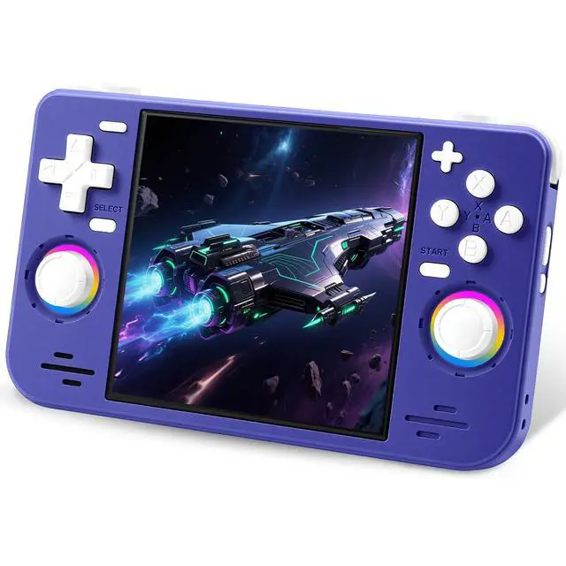 Main image of RF40H Handheld Game Console, 4.0" Retro Gaming Console Preloaded 20,000+ Classic Games, Open Source Linux System, Support WiFi Online Play, Portable Pocket Hand Held Video Game (Purple)