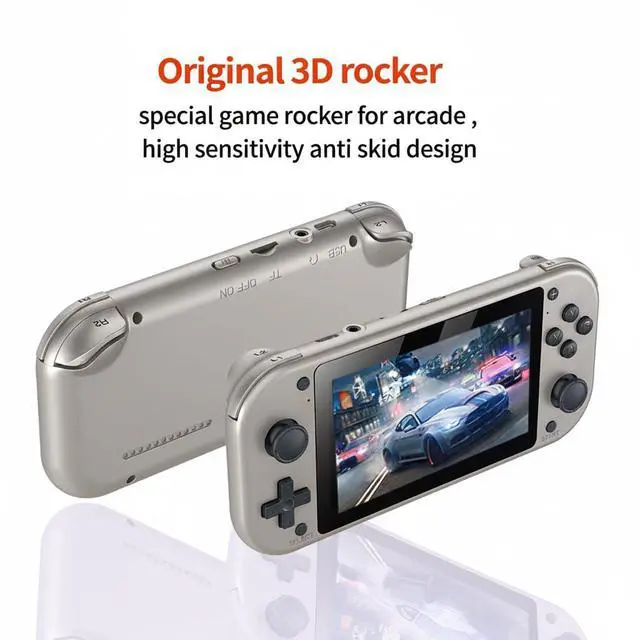 Alt view image 2 of 7 - Retro Handheld Portable Video Game Console - 4.3" IPS Screen, Emuelec System, 64GB, 20,000+ Games, Classic Game System (64 GB)