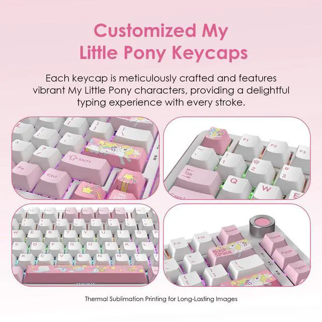 Alt view image 3 of 7 - Wireless Mechanical Keyboard - 81 Keys RGB Gaming Keyboard with Custom Linear Switches, Hot-Swap & Knob Control, Triple Connection (BT5.0/USB-C/2.4GHz), Compact for Work & Gaming