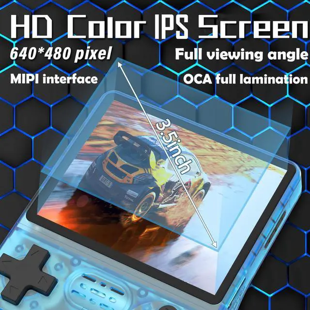 Alt view image 2 of 7 - 30000 Games in 1 Handheld Game Console R40S PRO 3.5 inch IPS Screen Mini Retro Console 3800mAh Portable Pocket Arcade 45 simulators 256G TF Card