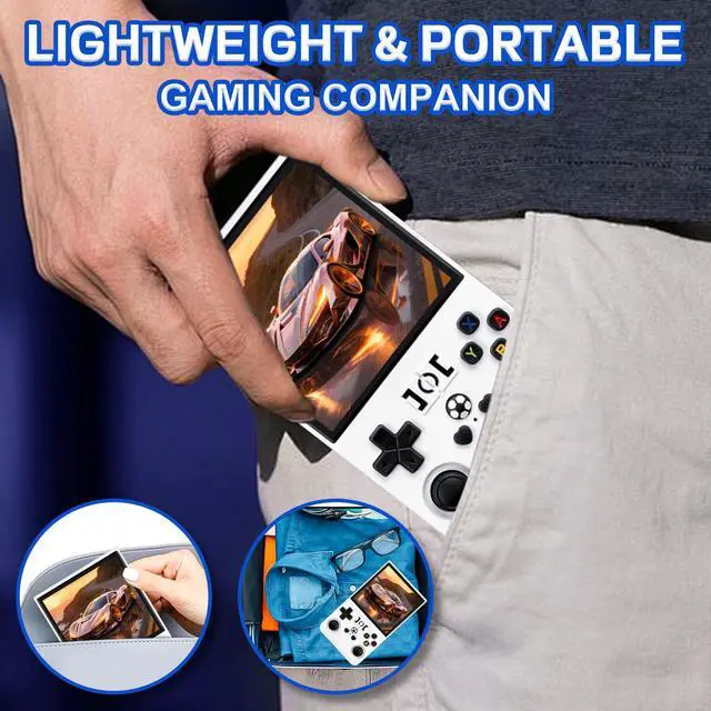Alt view image 5 of 7 - R36MAX Handheld Game Console - 4.0-Inch Screen, Support 22000+Classic Games,128G TF Card,Portable Console with Open Source System,4000mAh Battery,Birthday Gift for Adult or Partner - White