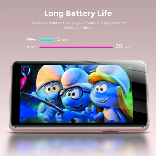 Alt view image 7 of 7 - MP3 Player with Bluetooth and WiFi, MP3 Player for Kids with Spotify, Spotify Kids, Pandora, Audible, 4.0" Touch Screen Music Player with Parental Controls, Up to 1TB (Pink, 80GB)