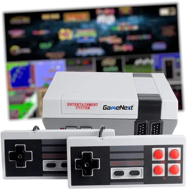 Main image of Retro Game Console, AV Classic Mini Video Game Consoles Built-in with 620 Games Dual Players Mode Console with 2 Controllers Handheld Games for Kids & Adults