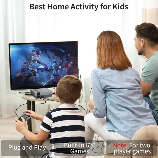 Alt view image 3 of 7 - Retro Game Console,Classic Mini Handheld Video Game Console Built-in 620 Classic Edition Games, AV Output and Dual Game Controllers