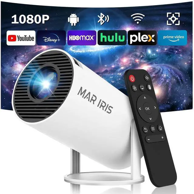 Main image of Support 1080P Mini Projector200 ANSI Portable Projector with WiFi and Bluetooth,Portable Projector with Wifi6 and 5.0 Bluetooth for Bedroom, Kids Room, Home Movie Nights