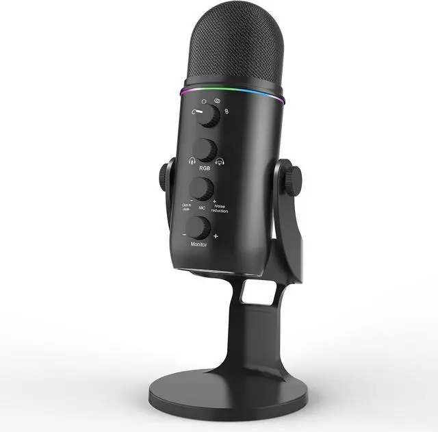 Main image of USB Condenser Microphone for PC - Gaming Mic with 4 Recording Patterns for Laptop Desktop Mac PS4/PS5 - RGB Computer Microphones for Streaming Podcasting Singing Twitch YouTube