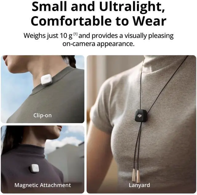 Alt view image 2 of 7 - Mic Mini (1 TX + 1 RX), Wireless Lavalier Microphone for iPhone/Camera/Android, Ultralight, Detail-Rich Audio, Noise Cancelling, Automatic Limiting, Vlog, Streaming, 400m Transmission