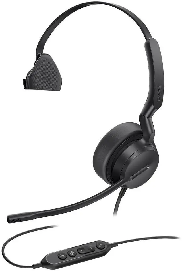 Main image of UH42 USB-C/A Mono Headset with Mic for PC Computer, Wired Headphones Teams Certified, Noise Cancelling Microphone, in-Line Controls, All Day Comfort
