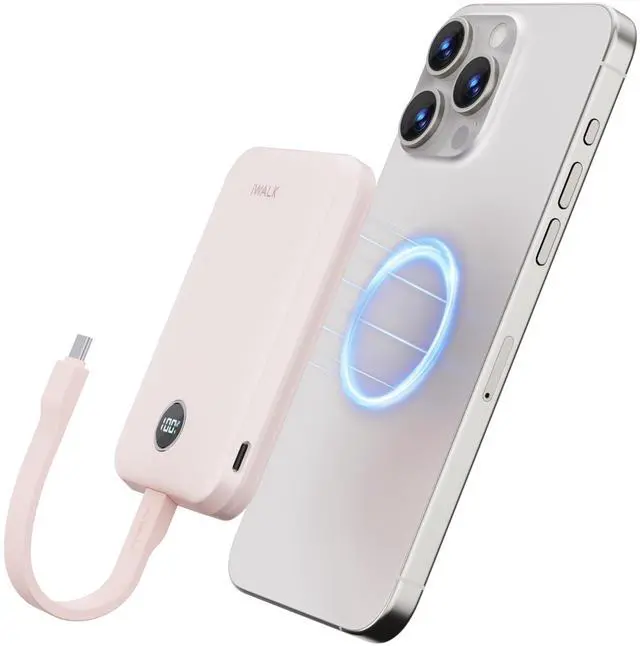 Main image of Magnetic Power Bank 10000mAh, 30W Wireless Portable Charger with Fast Charging USB-C Cable,Qi2 Certified 15W Battery Pack with LED Display for iPhone 17/16/16 Pro/15/14/13 Series, Samsung Galaxy