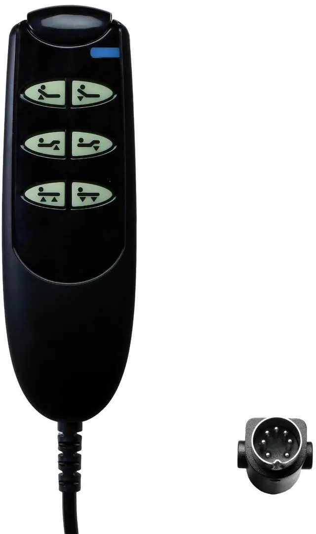 Main image of 6 Button 7 Pin Remote Hand Control Handset for Electric Hospital Beds Models 15033 and 15235