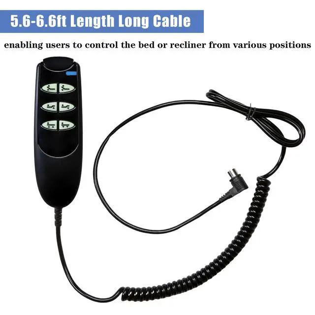 Alt view image 4 of 7 - 6 Button 7 Pin Remote Hand Control Handset for Electric Hospital Beds Models 15033 and 15235