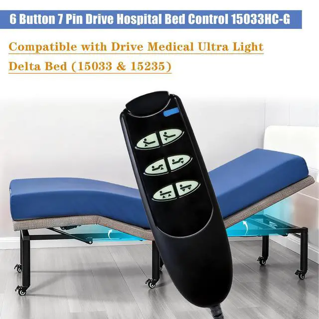 Alt view image 5 of 7 - 6 Button 7 Pin Remote Hand Control Handset for Electric Hospital Beds Models 15033 and 15235