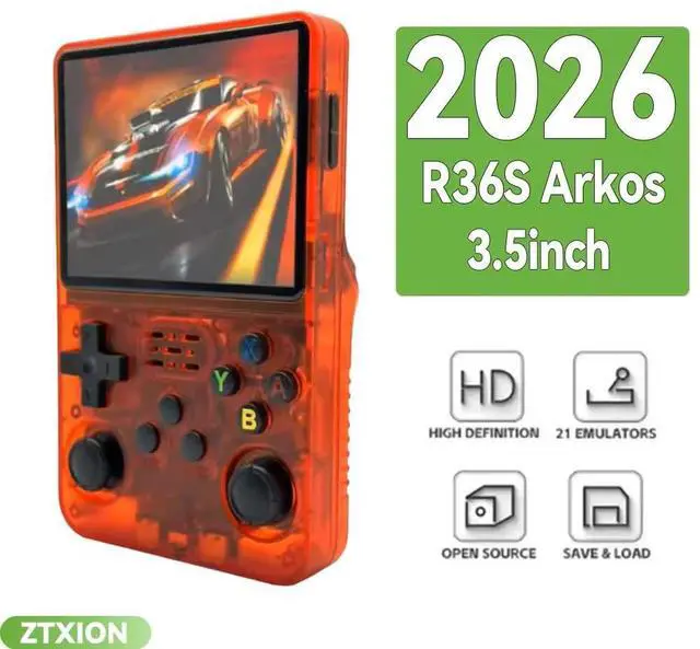 Alt view image 2 of 7 - Retro Handheld Gaming Console: 3.5-Inch IPS Screen, 15000+ Classic Games, 64GB TF Card | 20+ Emulators, 3500mAh Long Battery Life | Portable Video Game Player (Transluscent Red, 64, GB)