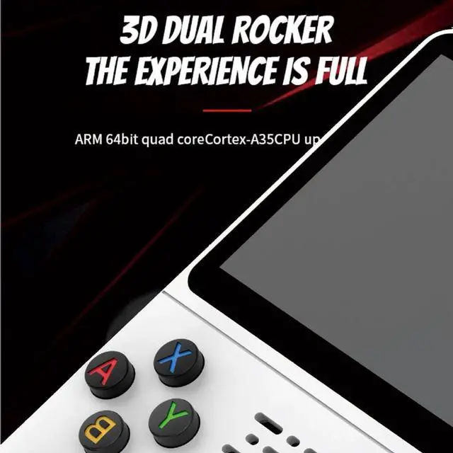 Alt view image 3 of 7 - Retro Handheld Gaming Console: 3.5-Inch IPS Screen, 15000+ Classic Games, 64GB TF Card | 20+ Emulators, 3500mAh Long Battery Life | Portable Video Game Player (Transluscent Red, 64, GB)