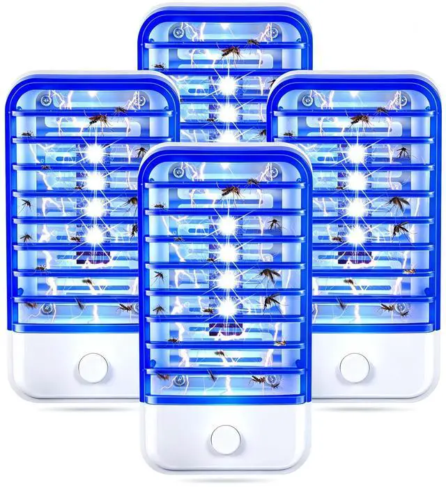 Main image of 2026 Upgraded Bug Zapper Indoor Plug in Powerful UV Fly Zapper Indoor & Mosquito Zapper Indoor Home - Safe, Odorless Flying Insect Trap for Bedroom, Baby Room, Kitchen & Office,4 Pack