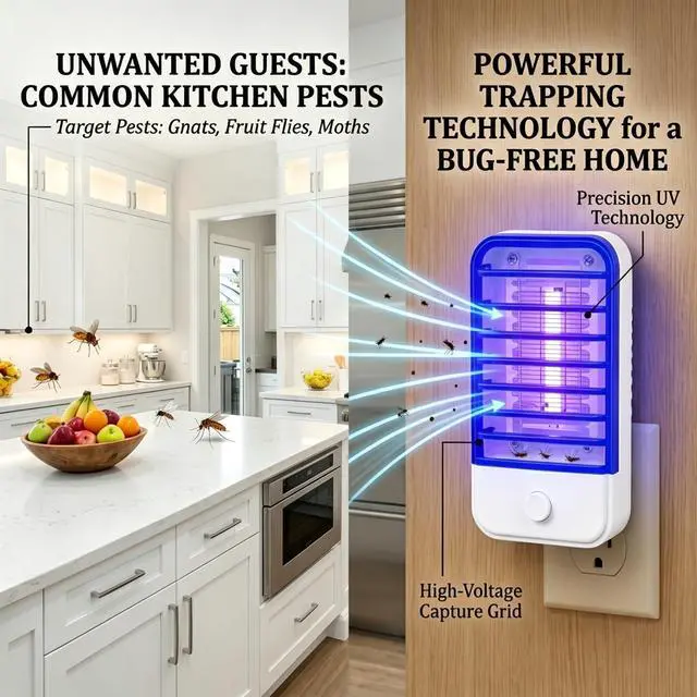 Alt view image 2 of 7 - 2026 Upgraded Bug Zapper Indoor Plug in Powerful UV Fly Zapper Indoor & Mosquito Zapper Indoor Home - Safe, Odorless Flying Insect Trap for Bedroom, Baby Room, Kitchen & Office,4 Pack
