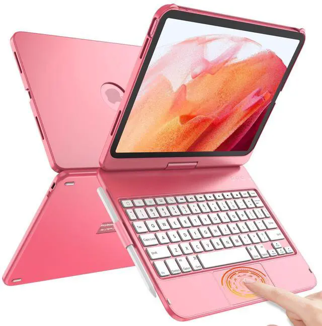 Main image of Touch for iPad (A16) 11th Generation Case with Keyboard (11", 2025) & 10th Gen (10.9", 2022) - 360° Rotatable, Thin & Light, Multi-Touch Trackpad for iPad (A16) 11th/10th Gen (Dark Pink)