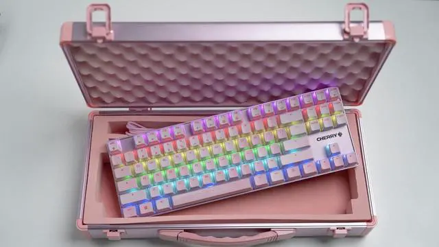 Alt view image 4 of 7 - MX 8.2 TKL Wireless Mechanical Gaming Keyboard. (Pink, MX2A Brown Switch)