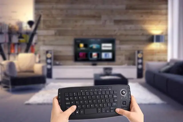 Alt view image 7 of 7 - Multimedia 2.4Ghz Wireless Mini Keyboard with Trackball Mouse Scroll Wheel for PCMacAndroid Tv Box, Remote Controller,X Structure, Black