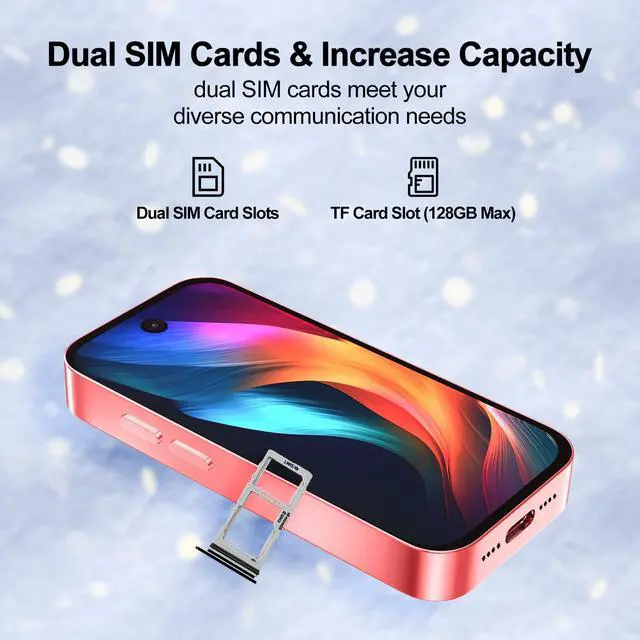 Alt view image 5 of 7 - Mini Phone for Kids,Kids Smart Phone,Unlocked Mini Smartphone,3G,4.0 inch HD Touch Screen,Android 10.0 Smartphones Cellphone,3GB+32GB,Dual SIM,Face ID,GPS (Pink)