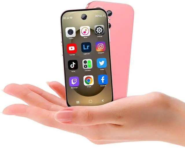 Main image of Mini Phone for Kids,Kids Smart Phone,Unlocked Mini Smartphone,3G,4.0 inch HD Touch Screen,Android 10.0 Smartphones Cellphone,3GB+32GB,Dual SIM,Face ID,GPS (Pink)