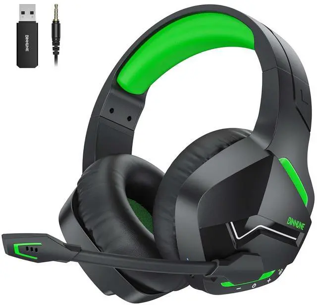Main image of 2.4GHz Wireless Gaming Headset, Bluetooth 5.3 Gaming Headphones with Noise Canceling Mic, 120H Ultra-Long Battery, 50mm Drivers, Multi-Platform for PC / PS5 /PS4/ Switch/Mobile, Green